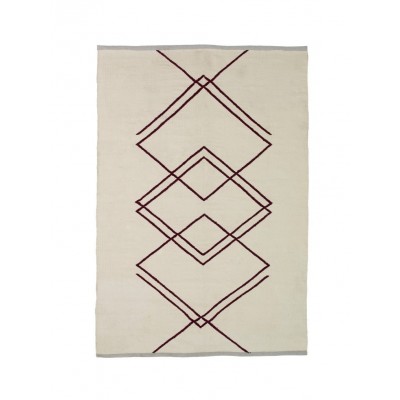 wyplatany dywan w geometryczne wzory, naturalny, Hübsch