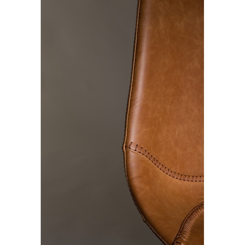 stołek barowy Franky, 106 cm aksamitny brązowy Dutchbone