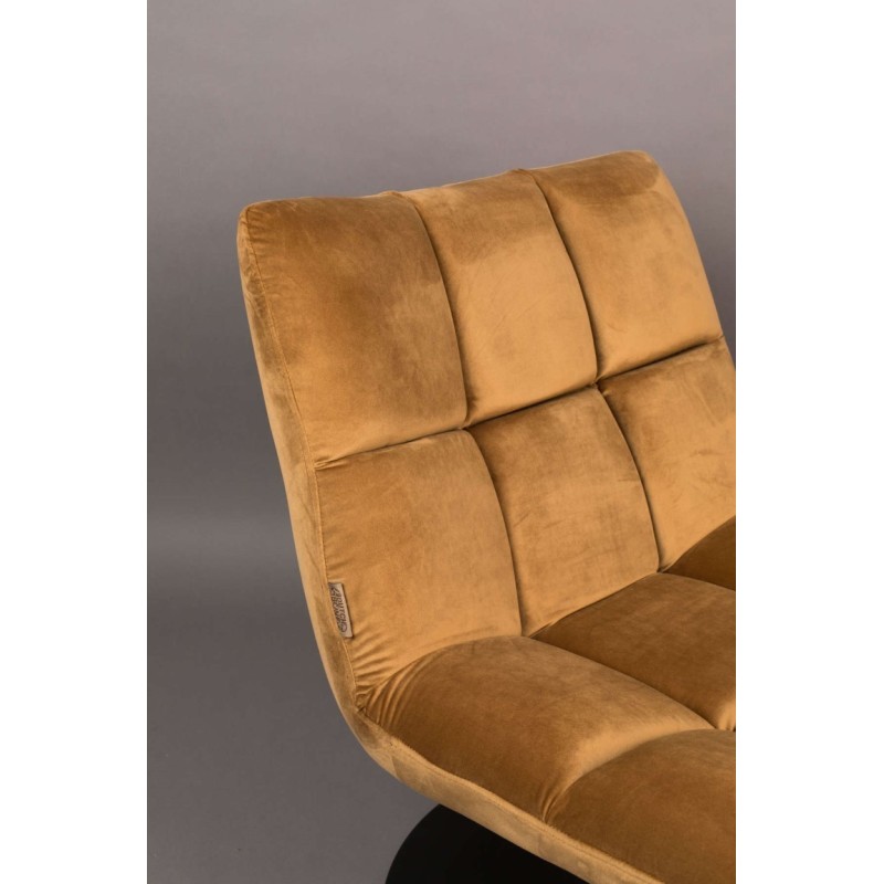 fotel tapicerowany Bar, złoty brąz, Dutchbone