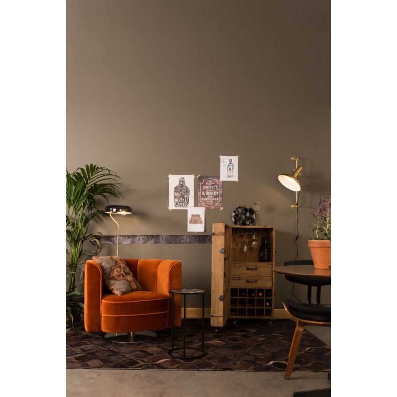 fotel lounge Flower, pomarańczowy, Dutchbone