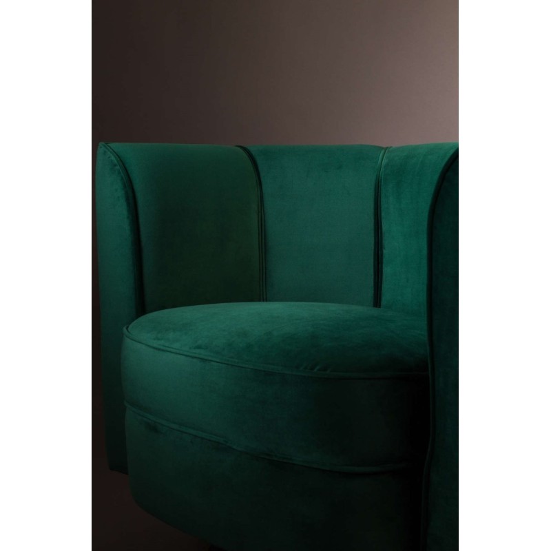 fotel lounge Flower, zielony, Dutchbone