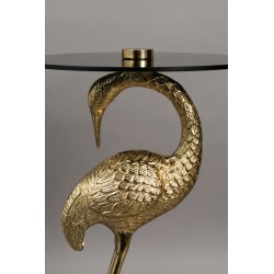stolik pomocniczy żuraw Crane, złoty, Dutchbone