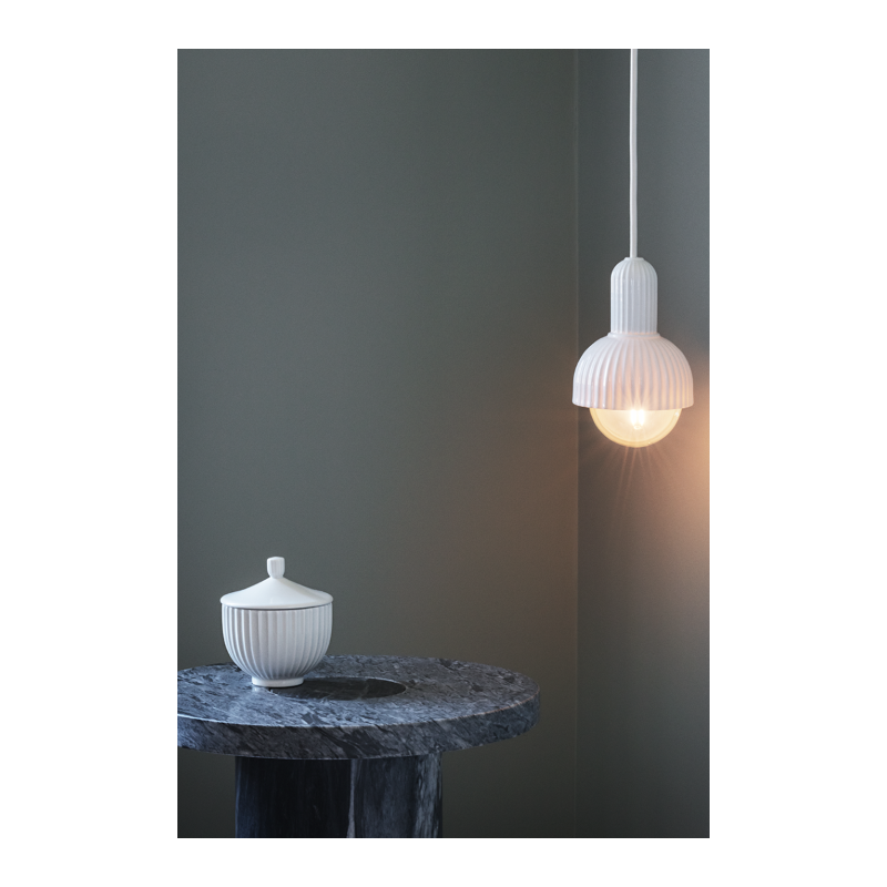 Lampa wisząca Fitting 2, biała, Lyngby Porcelain