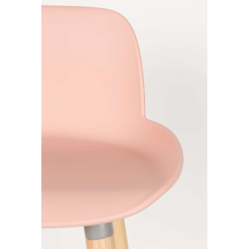 stołek barowy niski Albert Kuip, 89 cm różowy, Zuiver