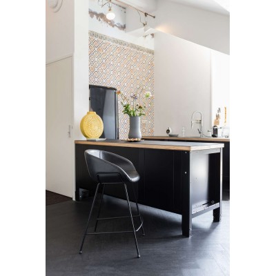 stołek barowy niski Feston, 88,5 cm czarny, Zuiver