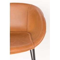stołek barowy niski Feston, 88,5 cm brązowy, Zuiver