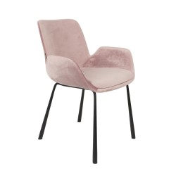 krzeslo z podłokietnikami Brit, różowy, Zuiver