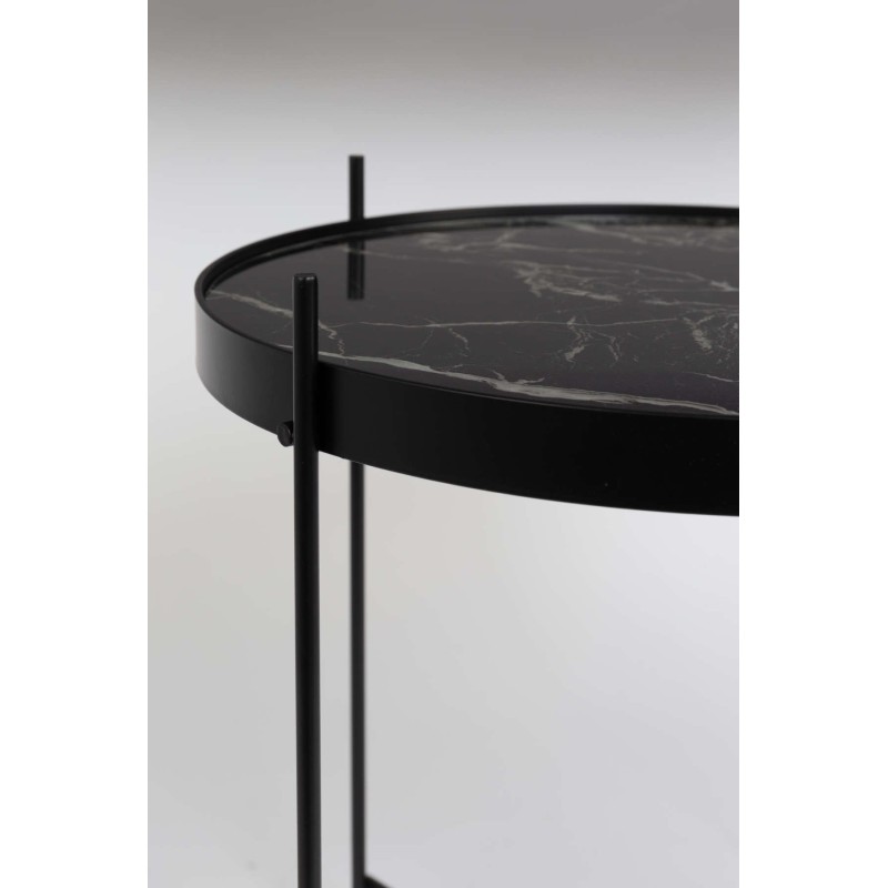 stolik pomocniczy Cupid, Ø43 cm czarny marmur, Zuiver