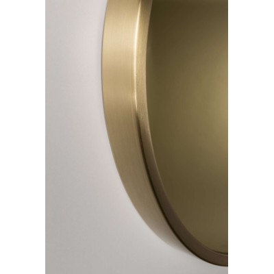 złote lustro w stalowej ramie Bandit, Ø60 cm, Zuiver