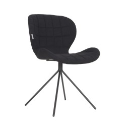 tapicerowane krzesło do jadalni OMG, czarne, Zuiver
