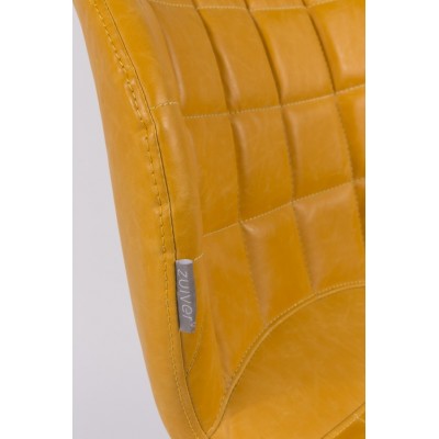 skórzane krzesło do jadalni OMG LL, żółte, Zuiver