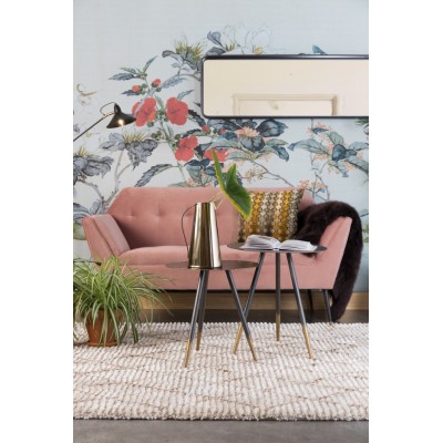 aksamitna sofa Kate, różowa, Dutchbone