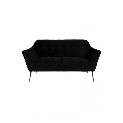aksamitna sofa Kate, czarna, Dutchbone