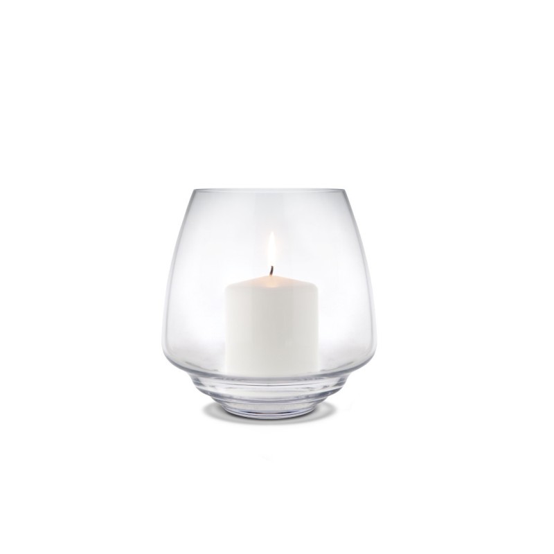 szklany świecznik Flow, Ø18,5 cm przezroczysty, Holmegaard