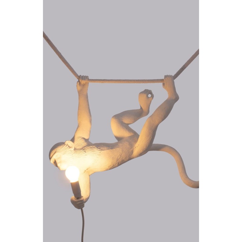 Lampa wisząca Monkey Swing wewnętrzna, biały, Seletti