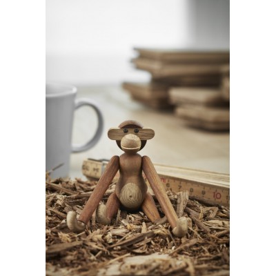 drewniana małpka zabawka mini, tek/limba, Kay Bojesen