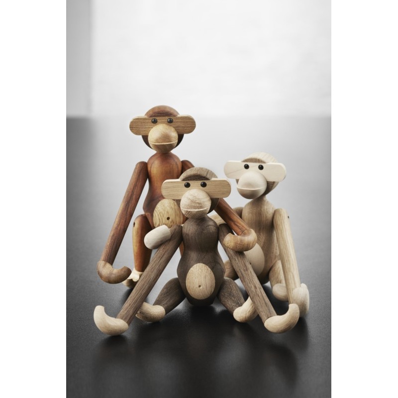 drewniana małpka zabawka mała, dąb, Kay Bojesen