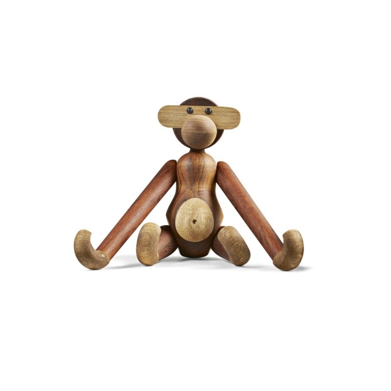 drewniana małpka zabawka średnia, tek/limba, Kay Bojesen