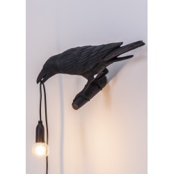 lampa ścienna Bird Looking Left outdoor, czarny, Seletti