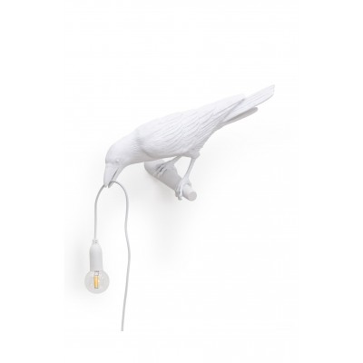 lampa ścienna Bird Looking Left outdoor, biały, Seletti