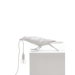 lampa stołowa Bird Playing outdoor, biały, Seletti