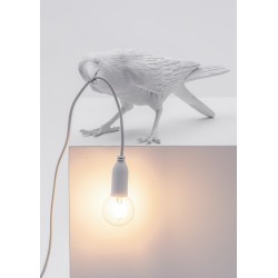 lampa stołowa Bird Playing outdoor, biały, Seletti