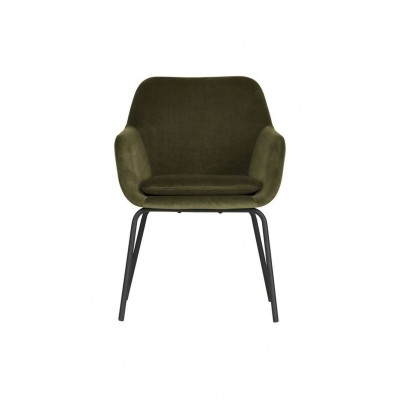 komplet 2 aksamitnych krzeseł Mood velvet, zielony, Woood