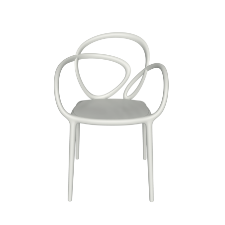 krzesła z podłokietnikami Loop, 2 szt. białe, QeeBoo