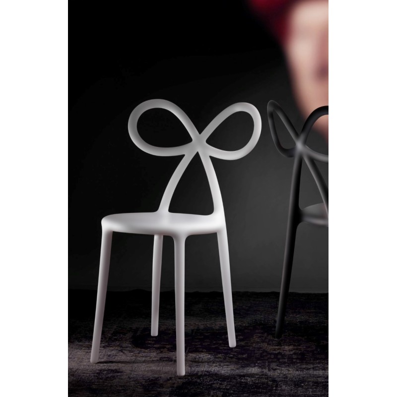 komplet krzeseł Ribbon, 2 szt. biały mat, QeeBoo