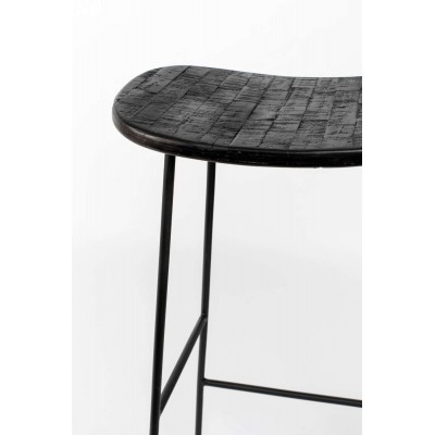 stołek barowy Tangle, 80 cm czarny, White Label Living