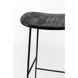 stołek barowy Tangle, 65 cm czarny, White Label Living