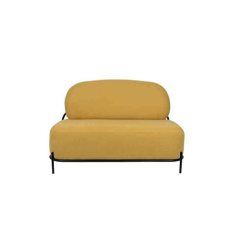 sofa 2-osobowa Polly, żółta, White Label Living