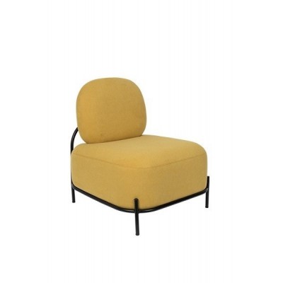 fotel lounge Polly, żółty, White Label Living