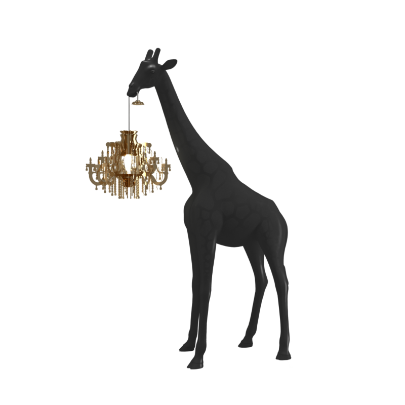 Lampa podłogowa Giraffe In Love XS, czarny, QeeBoo