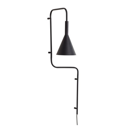 Metalowa lampa ścienna, czarny, Hübsch