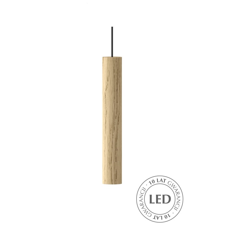 drewniana lampa wisząca Chimes, jasny dąb, UMAGE
