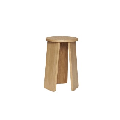 Naturalny stołek z drewna dębowego, 55 cm Hübsch