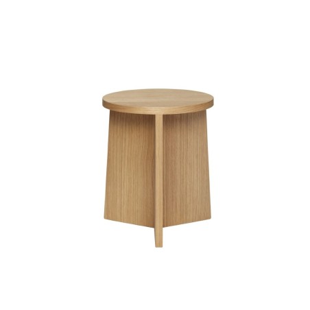 Naturalny stołek z drewna dębowego, 42 cm Hübsch