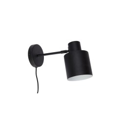 Metalowa lampa ścienna Fuse, czarny, Hübsch