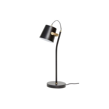 Metalowa lampa stołowa, czarny/mosiężny, Hübsch