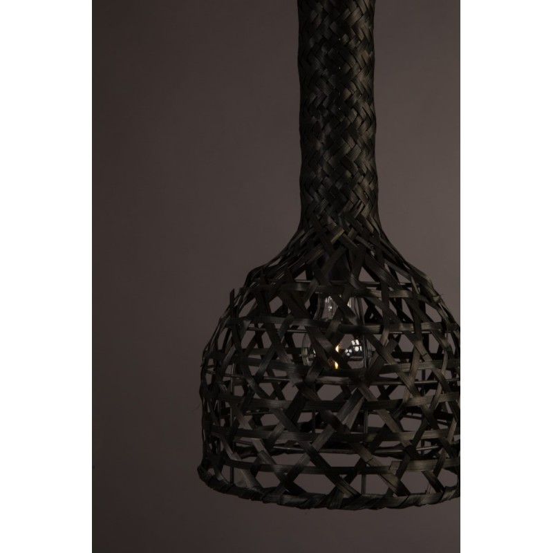 Bambusowa lampa wisząca Boo, czarny, Dutchbone