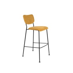 Krzesło barowe Benson, 102 cm musztardowy, Zuiver