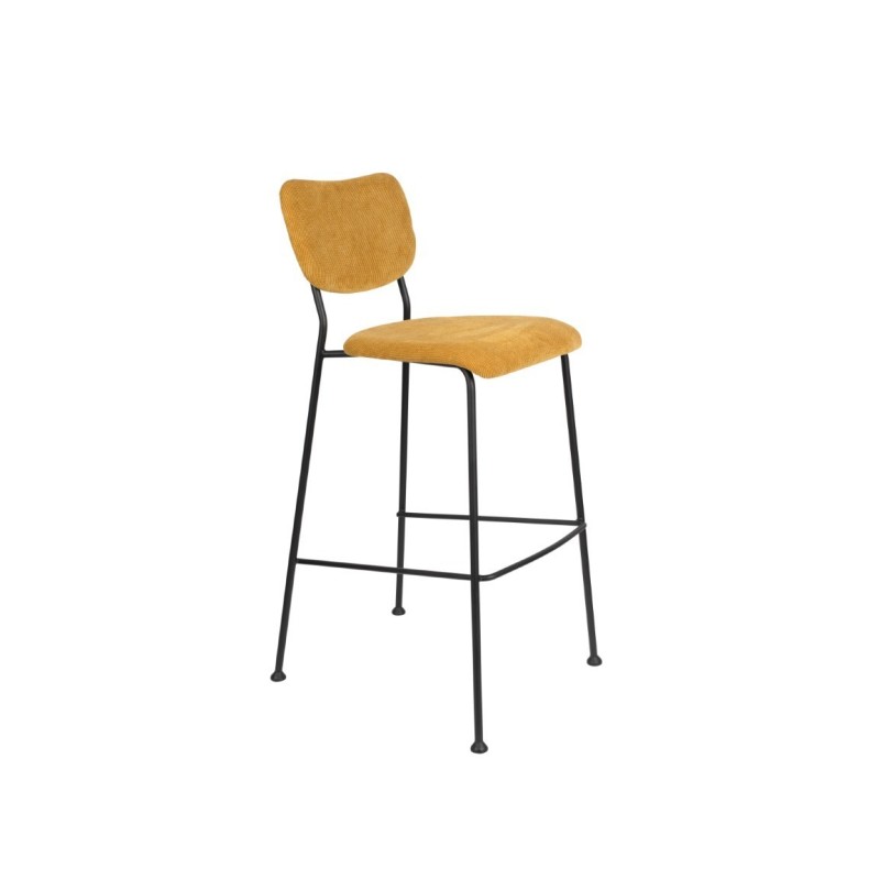 Krzesło barowe Benson, 102 cm musztardowy, Zuiver