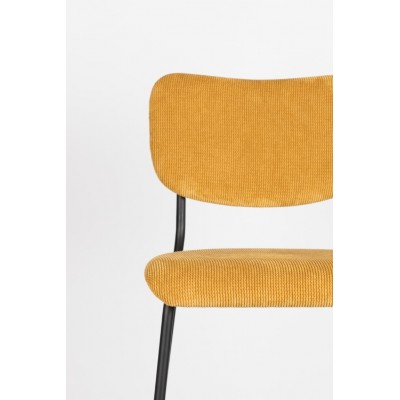 Krzesło barowe Benson, 92 cm musztardowy, Zuiver