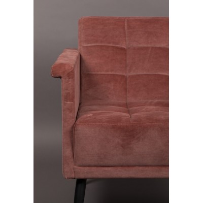 Fotel lounge Sir William Vintage, różowy, Dutchbone