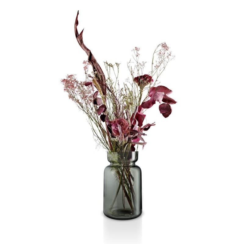 Szklany wazon Silhouette 22 cm, przydymiony, Eva Solo