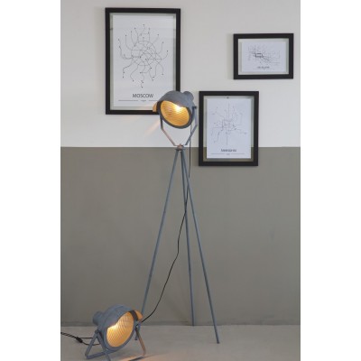Lampa stołowa/podłogowa Lester, betonowy szary, Woood