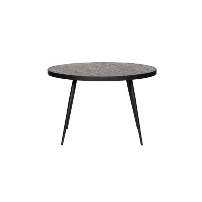 Okrągły stół do jadalni Vic Ø120 cm, brązowy/czarny, Woood