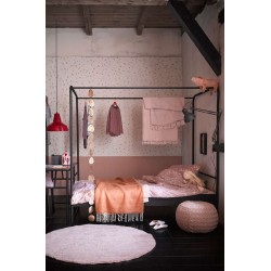 Metalowe łóżko Bunk 90x200 cm, czarny, Woood
