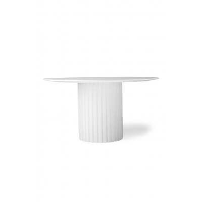 Stół jadalniany Pillar okrągły Ø140 cm, biały, HK Living